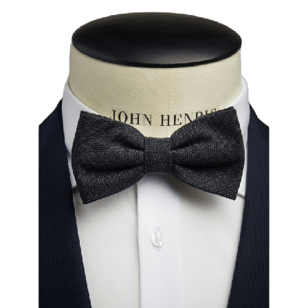 John Henric Bow Tie Wool Kostymtillbehör Herr Grå ONESIZE