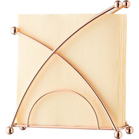 Serviettholder i roségull, rustfritt stål, for bord - Kjøkkennap