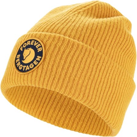 Fjällräven Bergtagen Forever Wool Beanie in Mustard Yellow, Ull