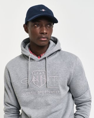 GANT - Melton caps med shield-logo til herre marine