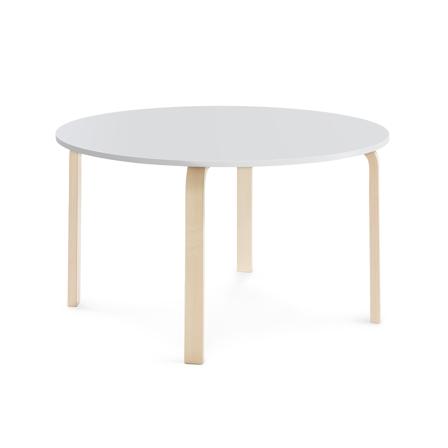 Tisch ELTON, Ø 1200x640 mm, Laminat weiß, Birke
