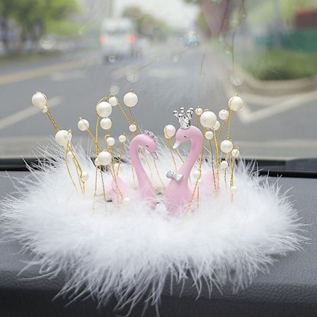 Et par rosa fløyelsmyke puter Søtt par Lille Svane bil