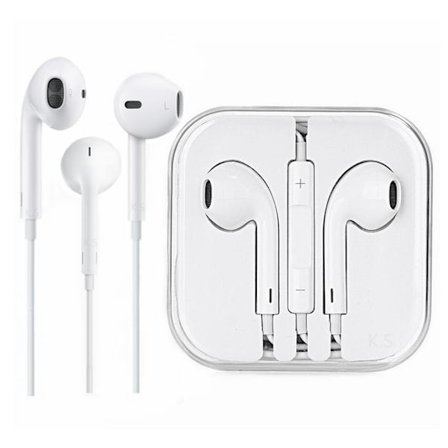 Hörlurar, iPhone med volymkontroll, 3,5 mm, Bra kvalitet