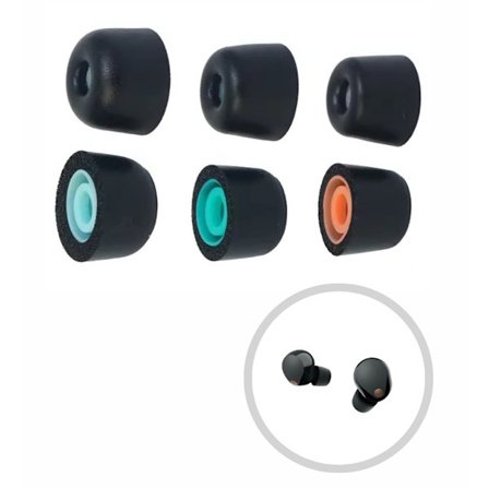 Ørepropper for Sony WF-1000XM5 - Memory foam tips