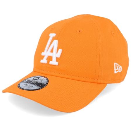 New Era - Los Angeles Dodgers League Essential 9FORTY Orange/White Adjustable Adjustable Orange Cap - MLB @ Hatstore