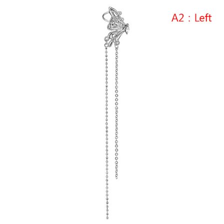 n Elegant Elf Butterfly Clip-örhängen för kvinnor, flickor, mode L