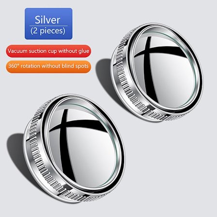 2st 360 graders justerbar rund ram Konvex blindvinkelspegel