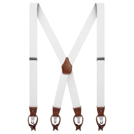 Vexel | Breda Vita Anpassningsbara Hängslen med X-design för män - Hängslen med Clips