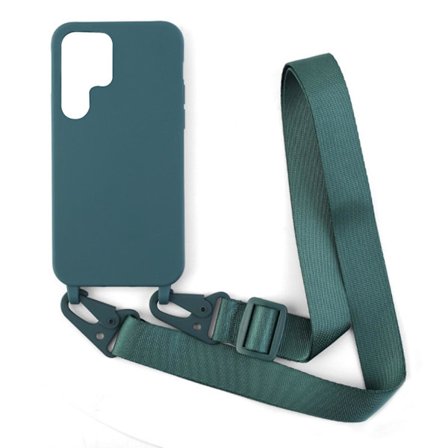 Crossbody Halskæde Rem Lanyard Snor Telefon Etui Kompatibel Med Samsung Galaxy S23 Ultra, Flydende Silikone Cover