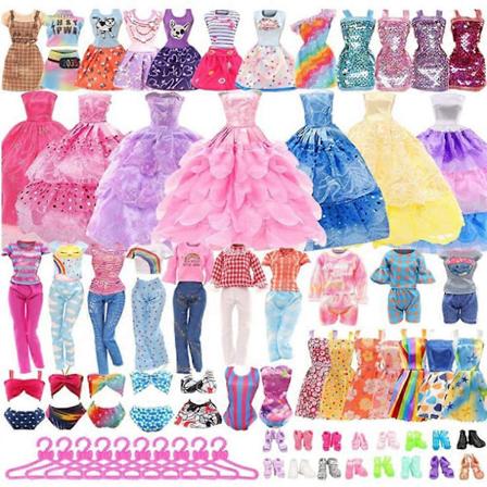 38 kpl Barbie-nuken vaatteiden setti, asusteet, muotivaatteet, topit, housut, arkipuku, keng t, uimapuvut [HK]