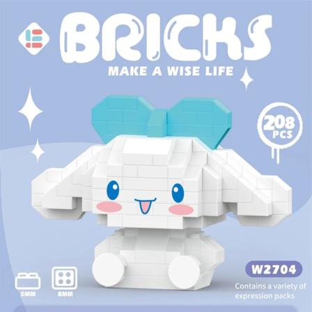 Anime Byggeklosser Min melodi Cinnamoroll Pompompurin Kuromi Tegneserie Figur Barn's Klosser Leker
