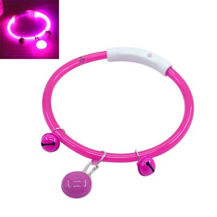 Led-hundhalsband Rosa
