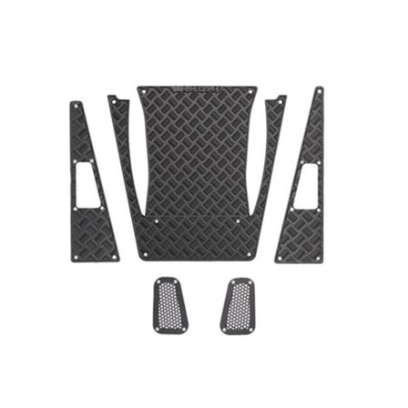 Metallista teräsinen konepellin suojalevy koristeellinen levy imusarjan ritilän kehystys TRX4M 1/18 RC-autolle päivitysosia