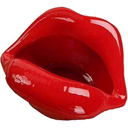 Mund Læber Formet Keramisk Askebæger Unikt Rygetilbehør Bordplade Cigaret Bar Pub Restaurant Hjemmekontor Indretning