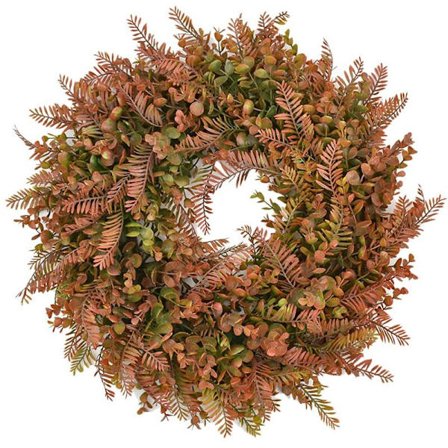 Kunstig eukalyptus dørkrans for inngangsdør innendørs vindu vegg bryllupsbue fest kontor hage hjemmedekorasjon