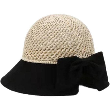Bredskygget foldbar bucket hat til damer med aftagelig hagestrop, hestehaleåbning til sommerferie, strand, vandring, justerbar