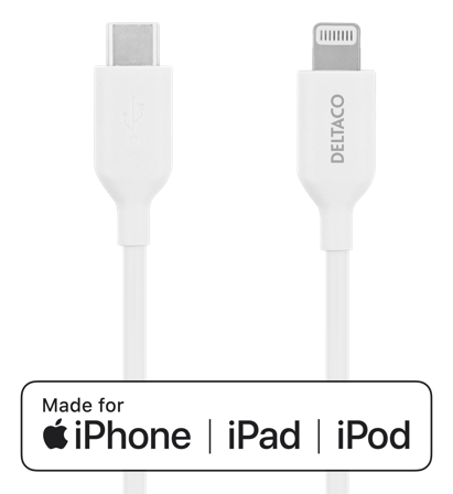 Deltaco Lightning-kabel - Lightning / USB - 1 m