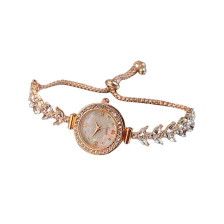 Havfrue Ur Luksuriøs Mode Diamant Justerbart Armbånd Quartz Ur