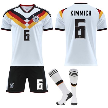 25-26 VM Tyskland Hjemme NR.6 KIMMICH Drakter Sett Barn Voksen Fotballutstyr med Sokker