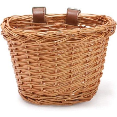 IC Cykelkurv, flettet cykelkurv til piger og børn brun