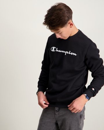 Champion Crewneck Sweatshirt Zwart Truien Jongens - Kids Brand Store