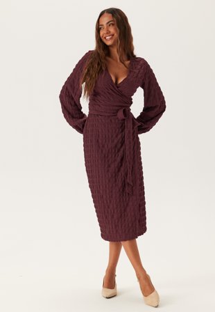 BUBBLEROOM Structure Wrap Dress Klær