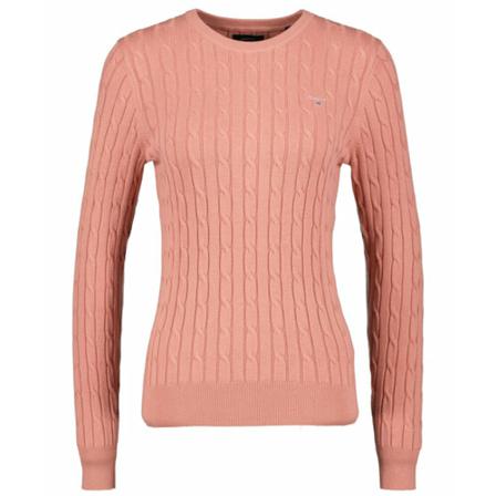 Gant - Stickade Tröjor & Koftor - Rosa - Dam - Storlek: Xs, Dam, Storlek: XS