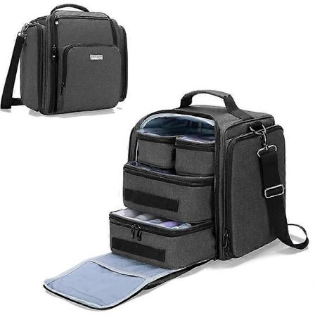 Stor Nagellacksbärväska med Flera Fack, Nagellack En Axel Bärväska 70 Flaskor Kosmetikaväska Förvaringsväska