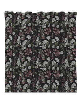 Yhdistelmänauhaverho lehtikuviolla Colin 2/pak Musta