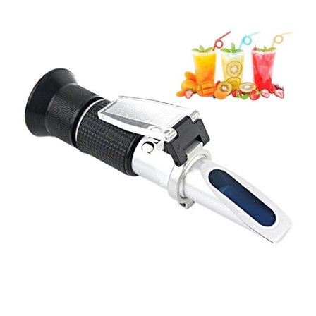 Refraktometer Hvit Størrelse 1 Håndholdt ATC 050% Brix Område for Fruktjuice Melk Te Sukker Måler Test (FMY)