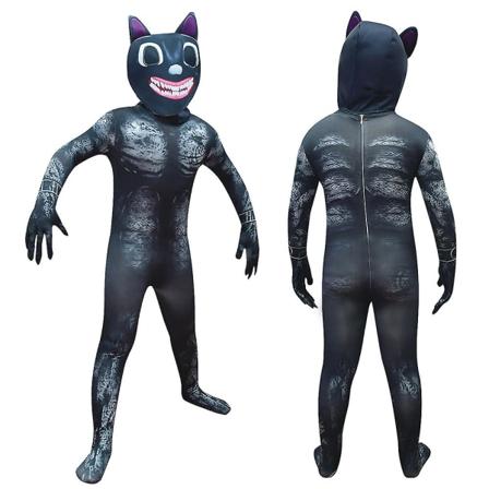 Halloween Kid Tecknad Katt Cosplay Kostym Party Fancy Dress Outfit Set 10-11 Years