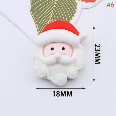 5 St Julharts Flatback Cabochon Snowman Santa Claus Hai