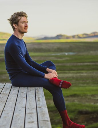 Danish Endurance Hiking Classic Socks 1-Pack - Burgundy - 39-42