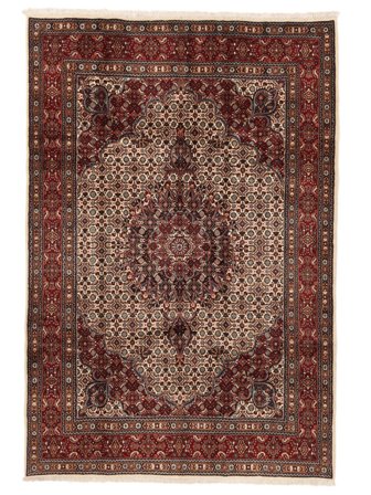 Tapis D'orient Moud 205X304 Noir/Marron (Laine, Perse/Iran)