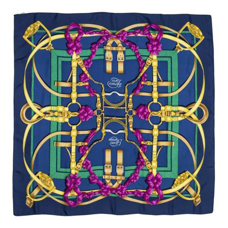 Hermès Vintage, Pre-owned Scarf Blauw, Dames, Maat:ONE Size