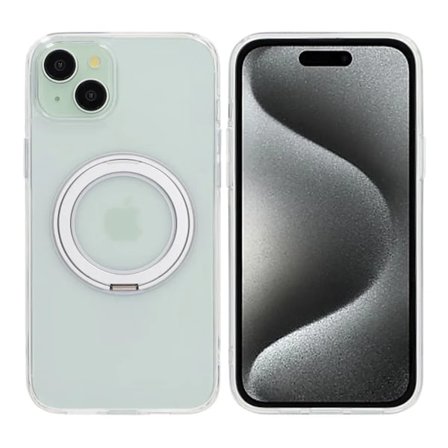iPhone 15 Plus Mobilskal med Magsafe Stativ - Transparent