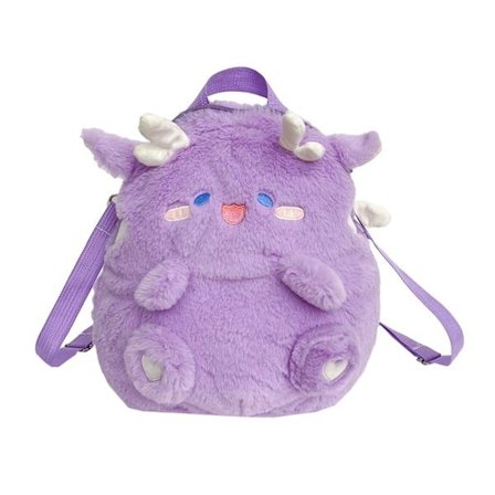 Flying Dragon Plysch Dragon Ryggsäck Cartoon Dock Ryggsäck LILA