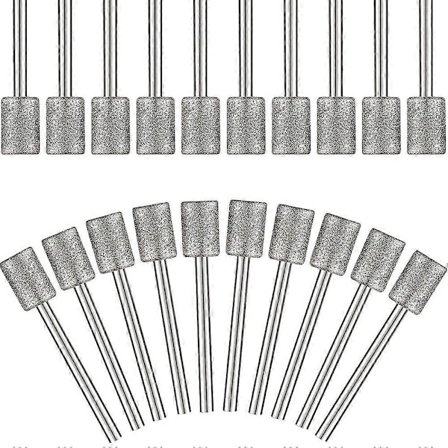 10 Stycken Diamantbits Diamantslipstift Huvud 1/8 Skaft 8mm Cylinderhuvud Diamant för De Flesta Rotationsverktyg