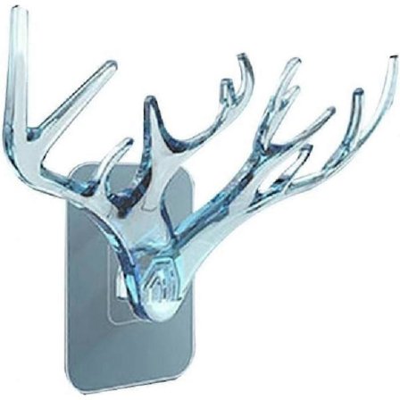 Selvklebende Veggkrok Uten Boring Klesveske Baderomsdør Kjøkken Håndklehenger Hjortehodekrok Oppbevaring
