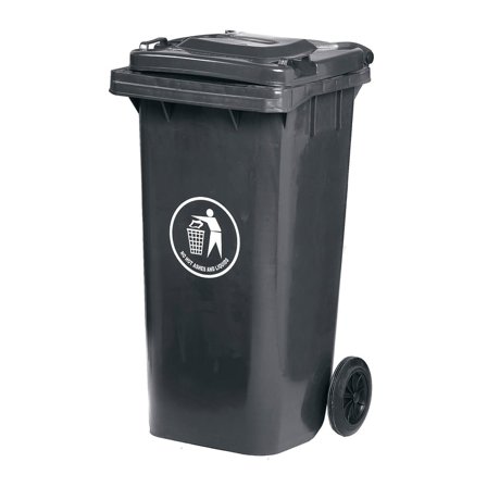 Universal wheelie bin, 940x460x550 mm, 120 L, dark grey