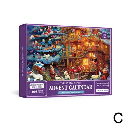 Pusseladventskalender 2023 Julpusselbitskalendrar C one-size