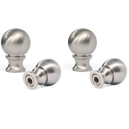 1/4 Pakker Lampe sluttlokk Knott Lampe sluttstykker Hode SØLV 4 STK