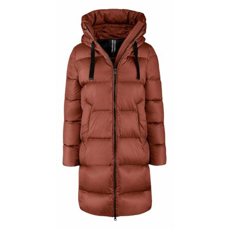 BomBoogie, Down Jacket in Bright Nylon - Geneva Long Down Jacket Brązowy, Kobieta, Rozmiar: 3XL