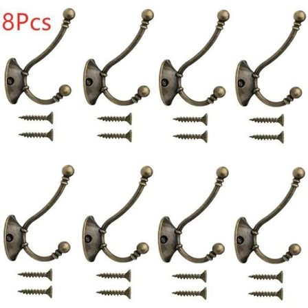 Vintage Vægmonteret Knagerække, Metal Hattekrog til Badeværelse og Køkken