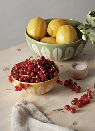 Lucie Kaas Lotus Bolle Gul-Hvit Ø18