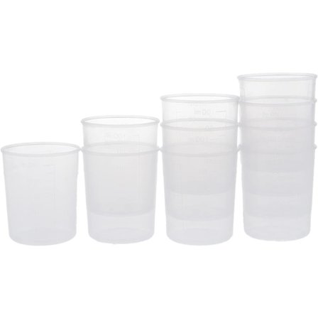 10 kpl 100 ml mittakuppeja hartsi epoksihartsi sekoittamiseen keittiöön, maaliin, taiteeseen 10 kpl