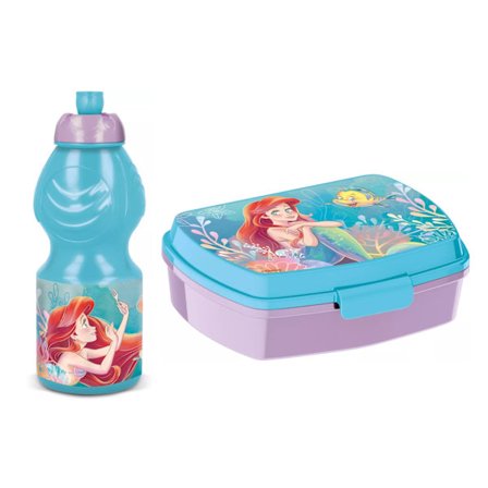 Vattenflaska och Matlåda Lilla Sjöljungfrun