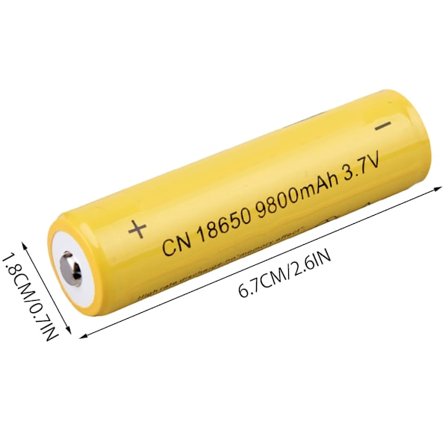 Uudet 4kpl 3.7V Volt 9800mAh Li-ion Litiumakku 18650 Ladattavat paristot taskulampulle Otsalamppu Powerbankille