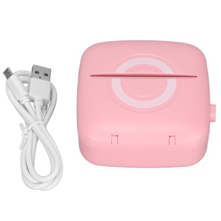 Mini Skrivare 200DPI Upplösning Termisk Portabel Lättvikt Ergonomisk Rosa