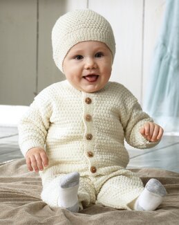 Babykofta, byxor och mössa Bo - Svarta Fåret